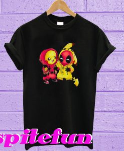 Baby Pikachu Pokemon and Deadpool T-Shirt