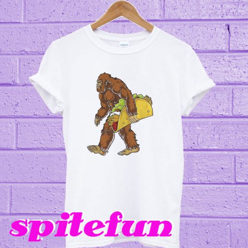 Bigfoot carrying Taco T-shirt
