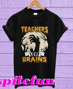 Halloween Teachers love brains T-shirt