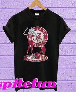Rick and Morty Alabama Crimson Tide logo T-shirt