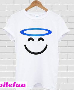 Angel smiling emoji funny halloween costume T-shirt