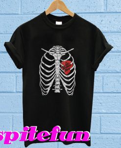 Band skeleton rib cage T-shirt