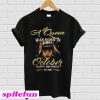 A Queen was born in October happy birthday to me T-shirt