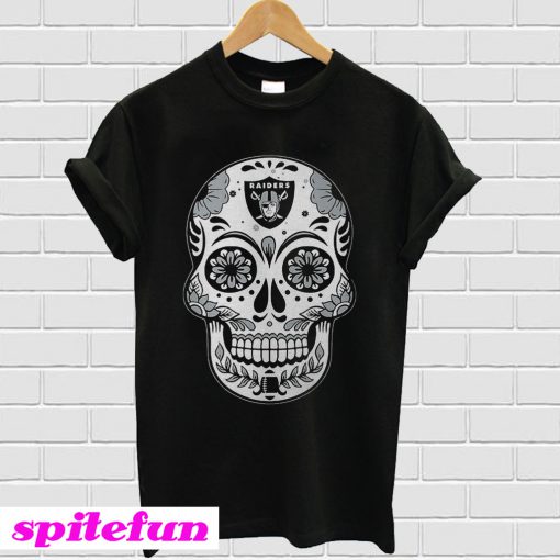 Oakland Raiders sugar skull T-shirt