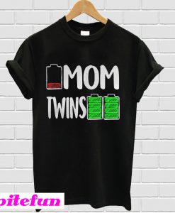 Tired Mom low battery Twins full charge T-shirt