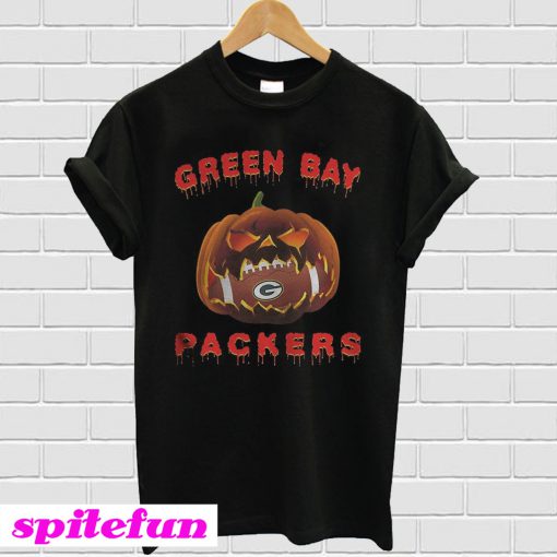 Halloween Pumpkin Green Bay Packers NFL T-Shirt