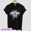 Arizona Cardinals Ripping Tearing Through Logo Batman T-Shirt