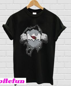 Arizona Cardinals Ripping Tearing Through Logo Batman T-Shirt