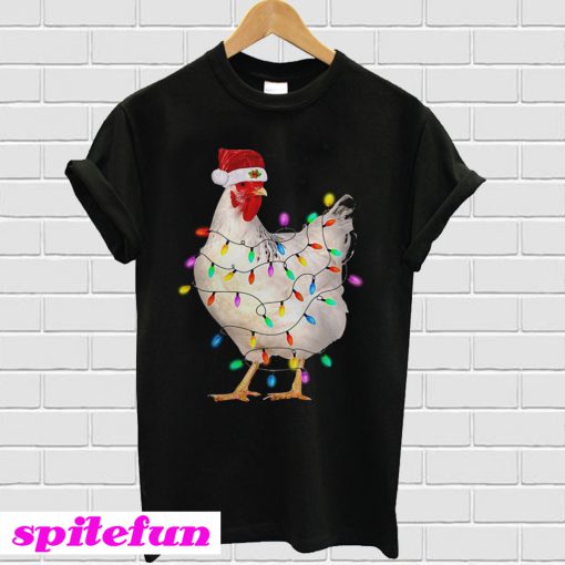 Chicken Light Christmas T-shirt