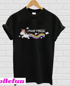 I poop magic cute unicorn rainbow glitter T-Shirt