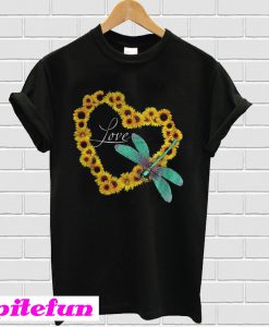 Love Dragonfly Sunflower T-Shirt