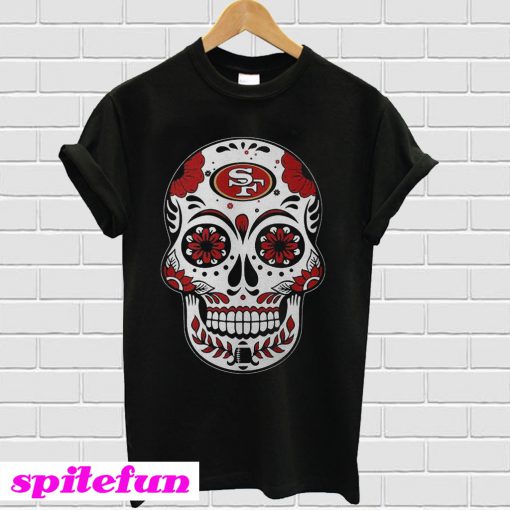 San Francisco 49ers sugar skull T-shirt