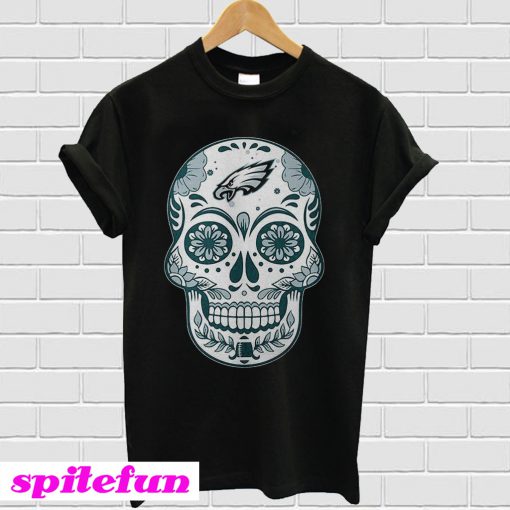 Philadelphia Eagles sugar skull T-shirt