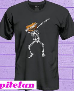 Pumpkin skull dabbing T-shirt