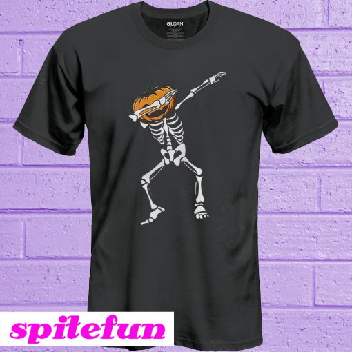 Pumpkin skull dabbing T-shirt