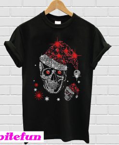 Skull Rhinestone Christmas T-shirt