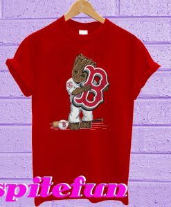 Groot hugs Boston Red Sox T-shirt