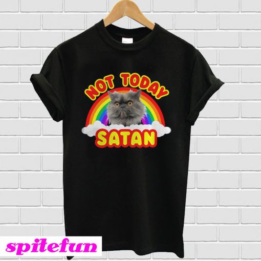 Rainbow cat not today Satan T-shirt