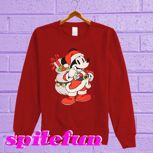 Disney Mickey Mouse Santa Sweatshirt