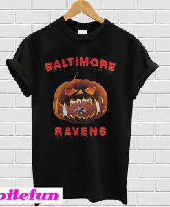 Halloween pumpkin Baltimore Ravens NFL T-shirt