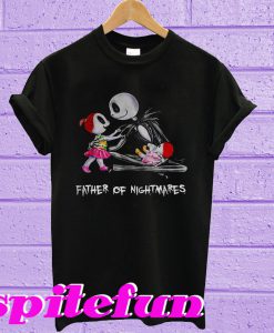 Jack Skellington two girl father of nightmares Halloween T-shirt