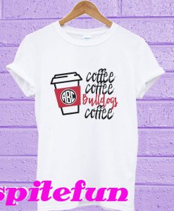 Monogrammed Coffee bulldogs T-shirt