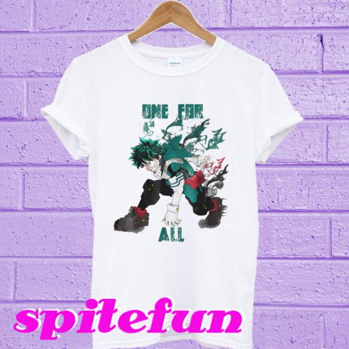 My heroes academia Izuku one for all anime gifts T-shirt