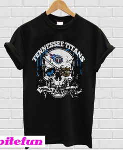 NFL Tennessee Titans skull motor Harley Davidson T-shirt