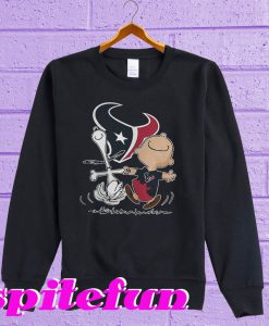 Charlie Brown and Snoopy Houston Texans Sweatshirt