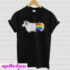 Unicorn farts with a rainbow T-shirt