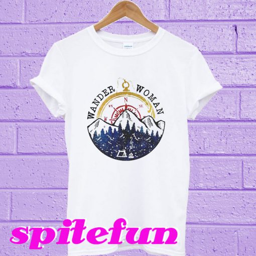 Wander woman mountain compass T-shirt