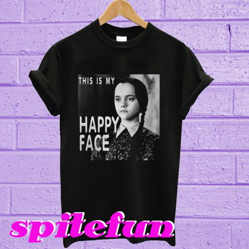 Wednesday Addams This Is My Happy Face T-Shirt