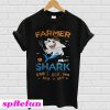 Farmer Shark Boo Boo Boo Halloween T-Shirt