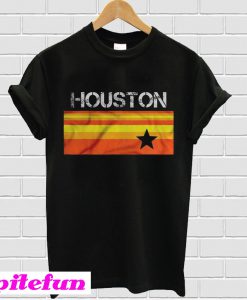 Houston Baseball Throwback Astro Vintage Stripes Version2 T-Shirt