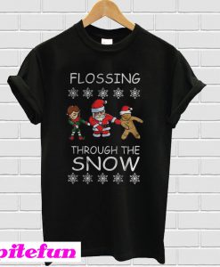 Flossing Through The Snow Christmas T-Shirt