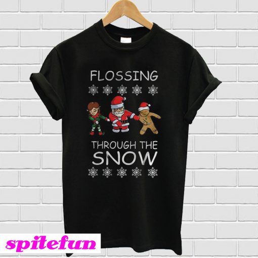 Flossing Through The Snow Christmas T-Shirt