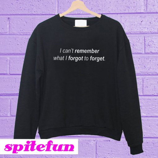 I can’t remember what I forgot to forget Sweatshirt