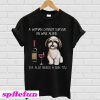 A woman cannot survive on wine alone she also needs a Shih Tzu T-shirt