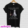 A woman cannot survive on wine alone she also needs a Dalmatian T-shirt