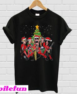 Aerosmith band merry christmas T-shirt