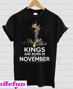 Black Panther Kings Are Born In November T-shirt