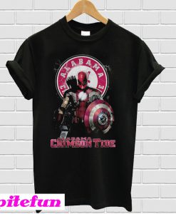 Captain Deadpool Spiderman Alabama Crimson Tide T-shirt