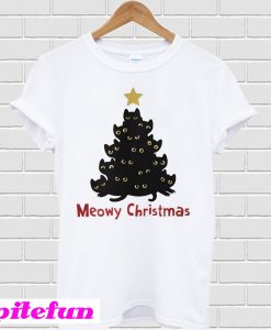 Cat Meowy Christmas Tree T-shirt