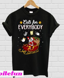 Cats For Everybody Santa's Gift Christmas T-Shirt