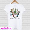 Charlie Brown Snoopy and friends Christmas time is here T-shirt