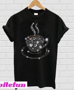 Cup Coffee Glitter Diamond Chistmas T-shirt