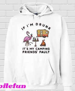Flamingo If I'm drunk It's my camping friends' fault Hoodie