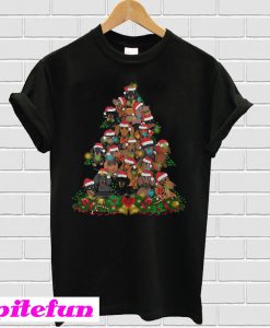 Dachshund Christmas tree T-shirt