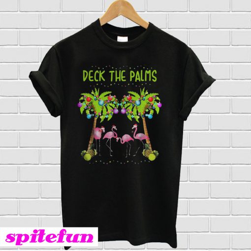 Flamingo Deck the palms T-shirt