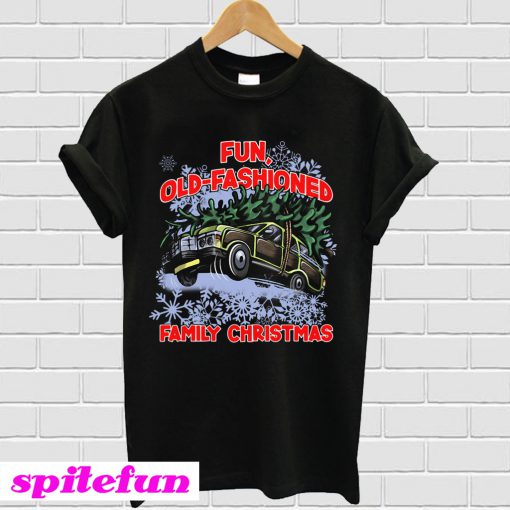 Fun old fashioned family Christmas T-shirt